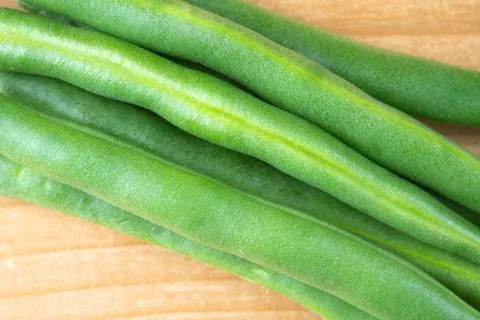 Top-Down View of Green Beans Foto stock