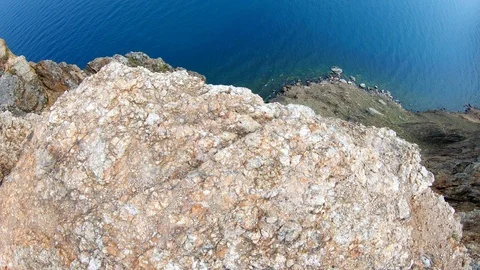 Top down view of high cliff Stock Footage 108473949