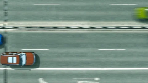 Top down view of the highway with revealing Riyadh text. Driving in Saudi arabia Stock-Footage 114743110