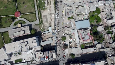 A Top-Down View of Jalalabad's Road System Stock Footage 274471799