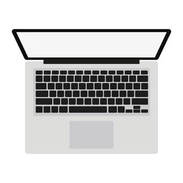 Top down view of laptop computer Stock Illustration