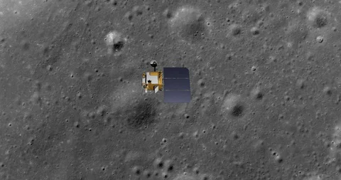 Top-down view of LRO passing over XTARGET Stock Footage 112764481
