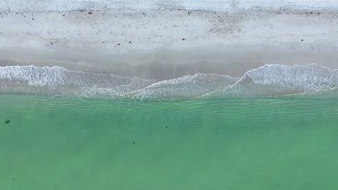 Top down view of the Naples beach in southwest Florida Stock Photos