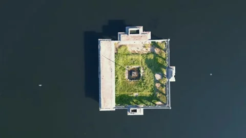 Top down view of Natni ka Chabutra. monument. Maharana Jawan Singh built a .. Video stock 307734790