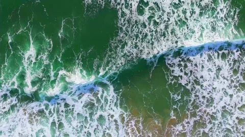 Top Down view of Ocean Waves Stock Footage 341774156