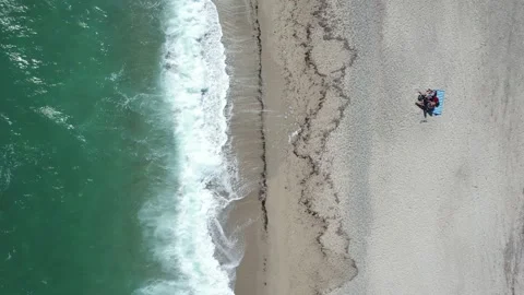 Top down view of Possidi Beach, Greece. Stock Footage 164880168