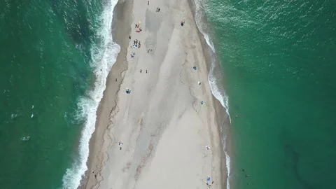 Top down view of Possidi Beach, Greece. Stock Footage 164880268