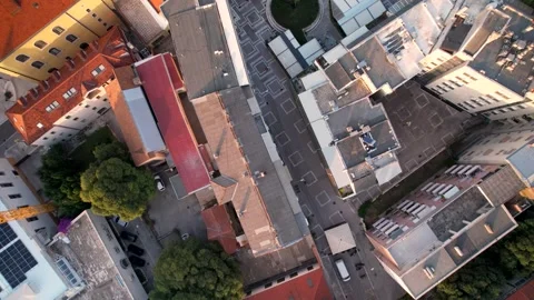 Top down view of residential areas in Split, Croatia Video stock 300705665
