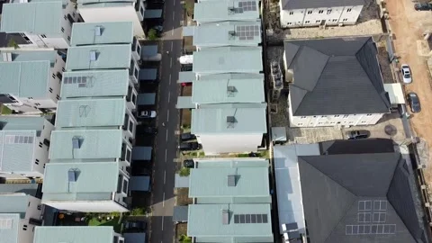 Top-down view residential Stock Footage 240146160