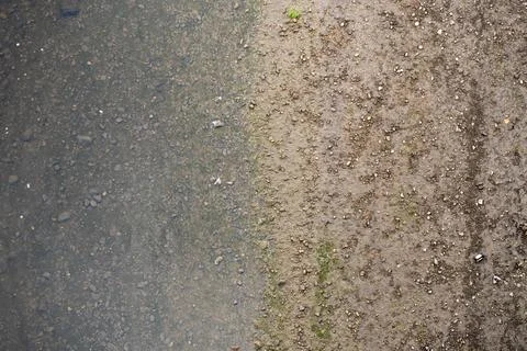 Top Down View on a River and a River Bank Stock Photos