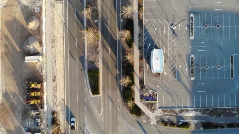 Top Down View of a Road Stock Footage 142947048