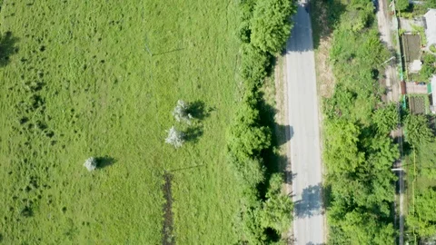 Top down view of a road in rural area Video stock 109203090