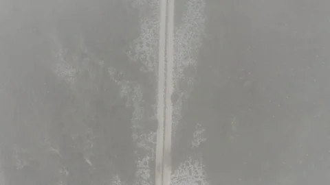 Top down view of rural road, path in village Grahovo, Montenegro. Cloudy Stock Footage 126161826