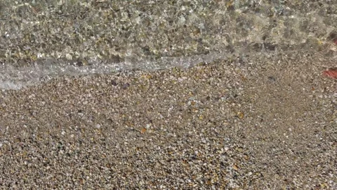 Top Down View of Sandy Gravel Ground Texture Stock Footage 342221808