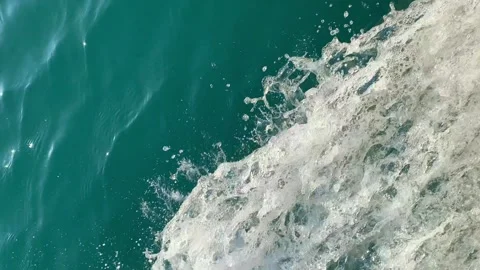 A Top-Down view of a sea shot while travelling on boat Stock Footage 263744698