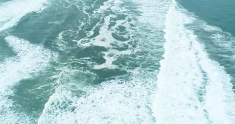 Top down view of sea water turbulence The concept of action Видео 327469860