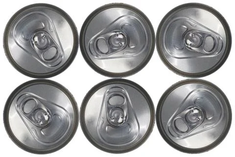 Top down view of a six can pack Foto stock