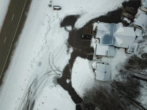 Top Down view of small building Stock Photos