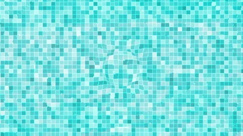 Top-Down View of Sparkling Turquoise Pool Stock Footage 268425346