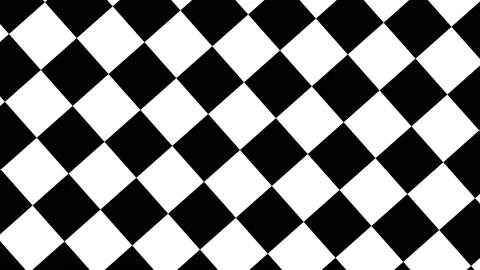 Top Down View of Spinning Rotating Checkerboard Pattern Grid Video stock 140912532