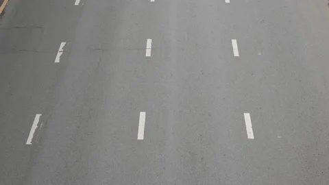 Top down view to the street highway road with some traffic car on street in.. Stock Footage 229528605