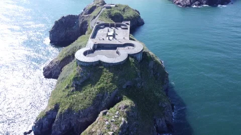 Top Down View Of Tenby 스톡 동영상 245758068