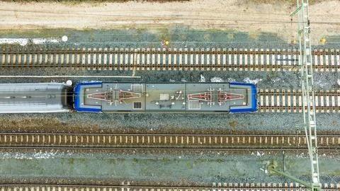 Top down view of a train Stock Photos