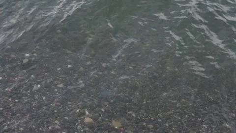 Top Down View of Transparent Water Ripples on Pebbles Vídeos de archivo 347981565