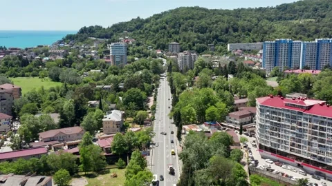Top Down View. Transportation Scene. Aerial View of Traffic and Pedestrian Vidéo 155069804