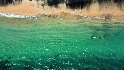 Top down view on tropical beach Stock Footage 165624124