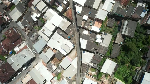 Top down view of urban streets in a typical Brazilian city Stock Footage 228689200