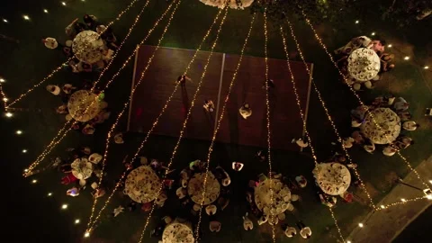 Top down view of wedding ceremony Stock Footage 204973002