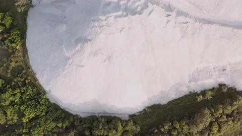 Top down view of white sands in the forest. Beautiful, natural landscape. Stock Footage 145884844