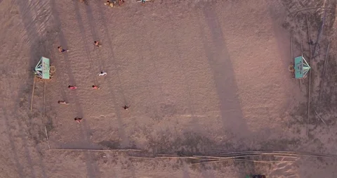 Top down view of young boys playing basketball in Coron, Philippines Stock Footage 97429084