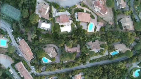 Top down villa Stock Footage 163824060