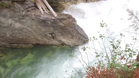 Top down waterfall and ravine Stock Footage 87437610