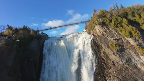 Top down waterfall view Stock Footage 320652264