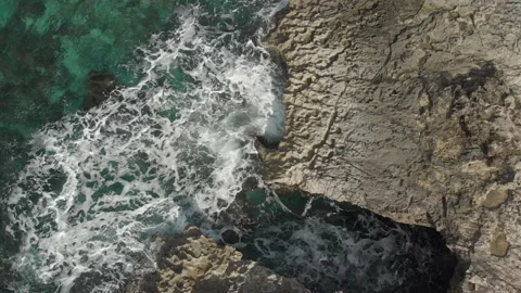 Top Down Waves Aerial Vídeos de archivo 156016847