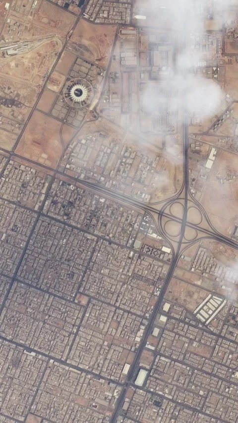 Top drone aerial view of Riyadh city in Saudi Arabia Stock Footage 284701982