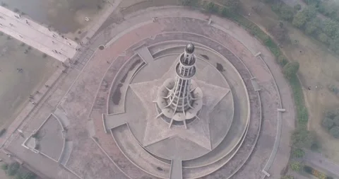 The Top Drone Video of the Minar-E Pakistan Lahore 스톡 동영상 298158301
