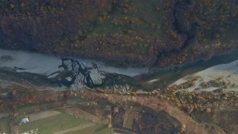 Top drone view on landscape Stock Footage 165163370