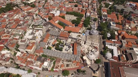 Top drone view of Old City Streets. Istanbul. Turkey. DJI-0787-02 Video stock 102479259