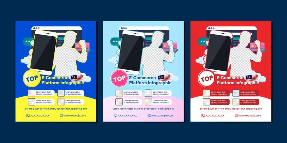 Top E-Commerce Platform Infographic Templates Stockillustratie