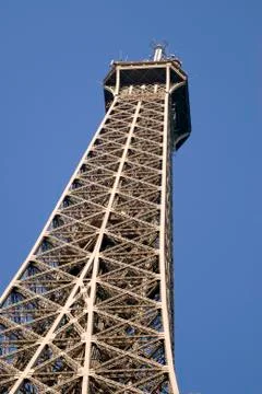 Top of the Eiffel tower of Paris Stock-Fotos