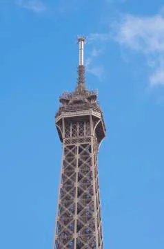 Top of the eiffel tower Stock-Fotos