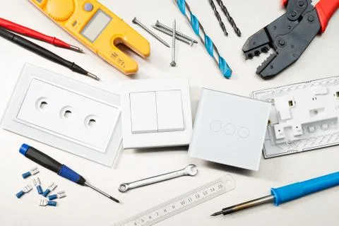 Top electrical tools Stock Photos