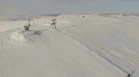 Top end of running ski lift. Stock Footage 59593804