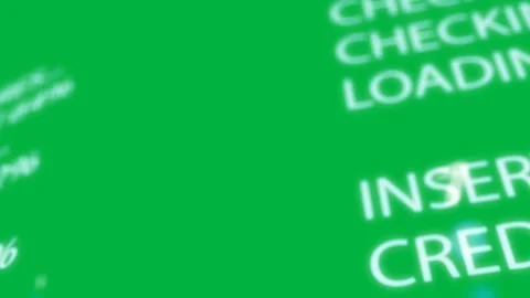 Top entry starting cyan texts, bead chains cascading, pulsing, evoking arcade Stock Footage 329548707