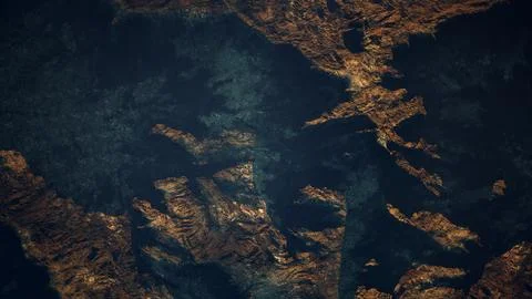 Top erial view of the red rock canyon Illustrazione stock