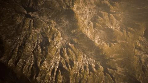 Top erial view of the red rock canyon Illustrazione stock